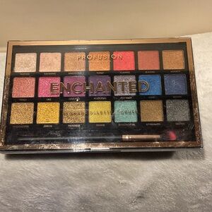 Profusion Cosmetics Enchanted Eyeshadow Palette - Gold, Blue, Pink